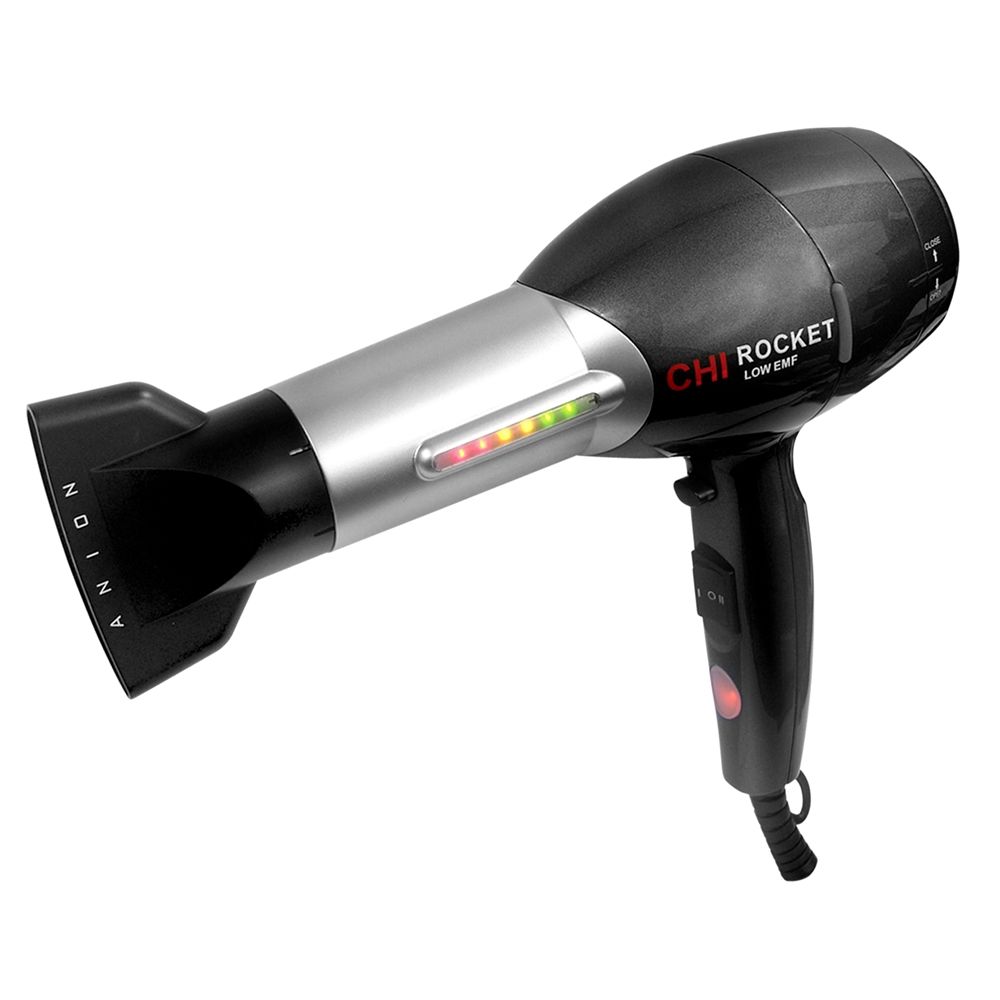 CHI® Rocket Ionic Hair Dryer, 1800W, Black and Gray